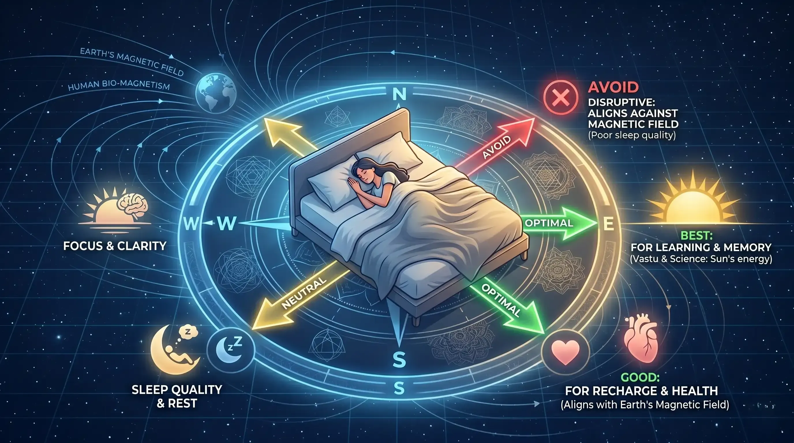 Which Direction Should You Sleep? (Science + Vastu)