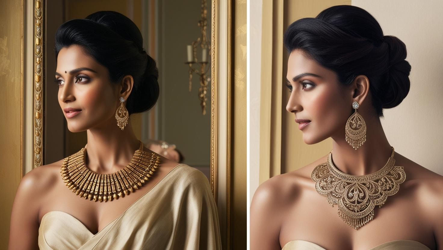 Heavy Neckpiece and Heavy Earrings Together? No No!