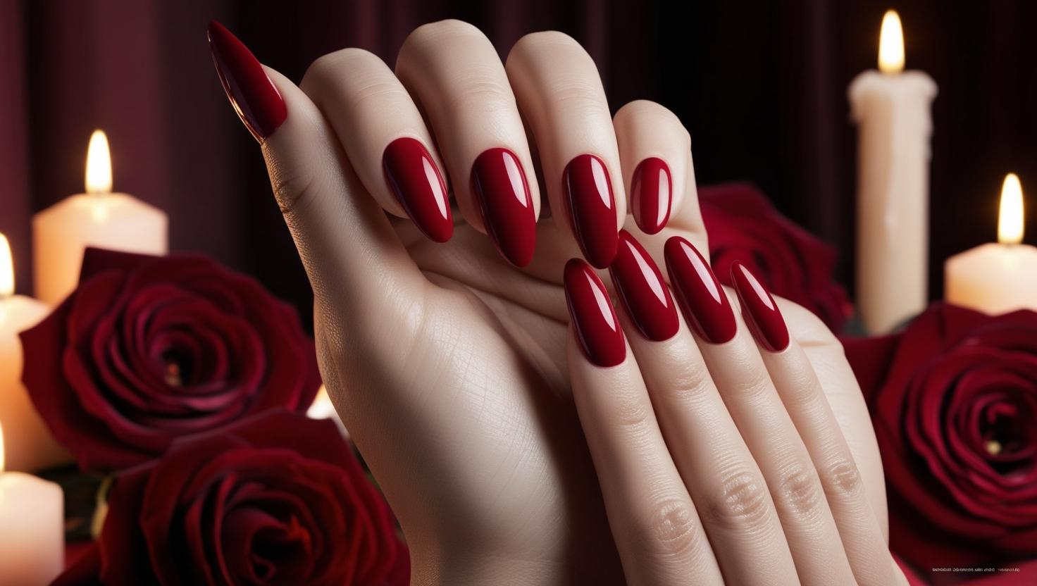 1. Classic Red Valentines Nails