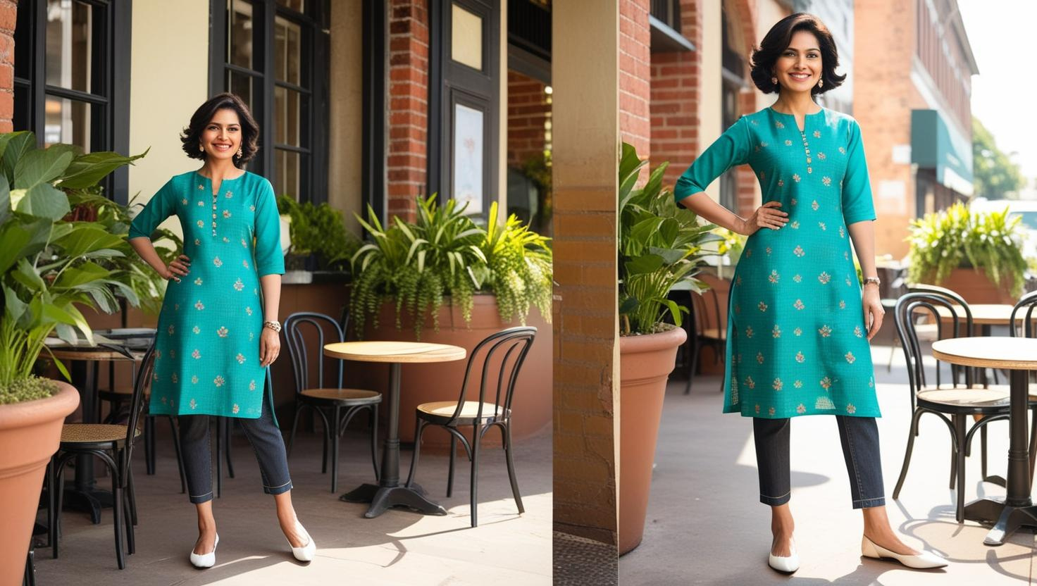6. Short Kurtis - When Styled Right, Height Doesn't Matter!