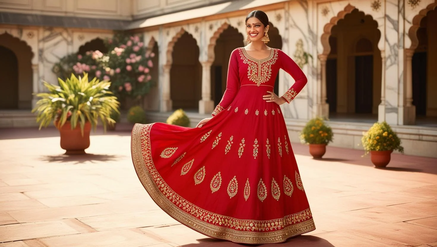 4. Anarkali Kurti - Graceful and Elegant
