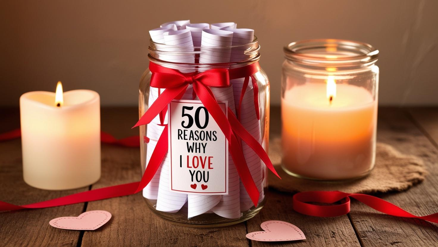 2. Romantic "50 Reasons Why I Love You" Jar